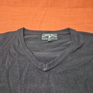 Men's V-Neck Sweater - Classic Black XXL